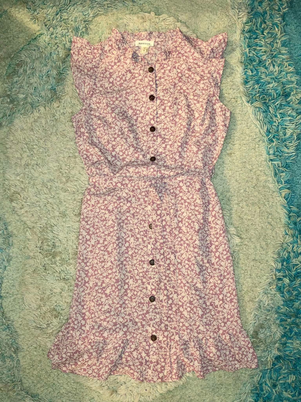 Monteau Los Angeles ditsy floral button-front dress